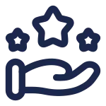Hand Stars SVG Icon